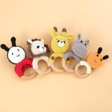 100% Handmade Beech Wood and Cotton Teething Toy