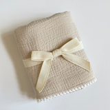 POM-POM Muslin Swaddle Blanket